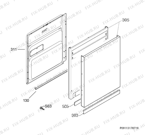 Схема №10 F66709UM0P с изображением Микромодуль для посудомойки Aeg 973911424327006